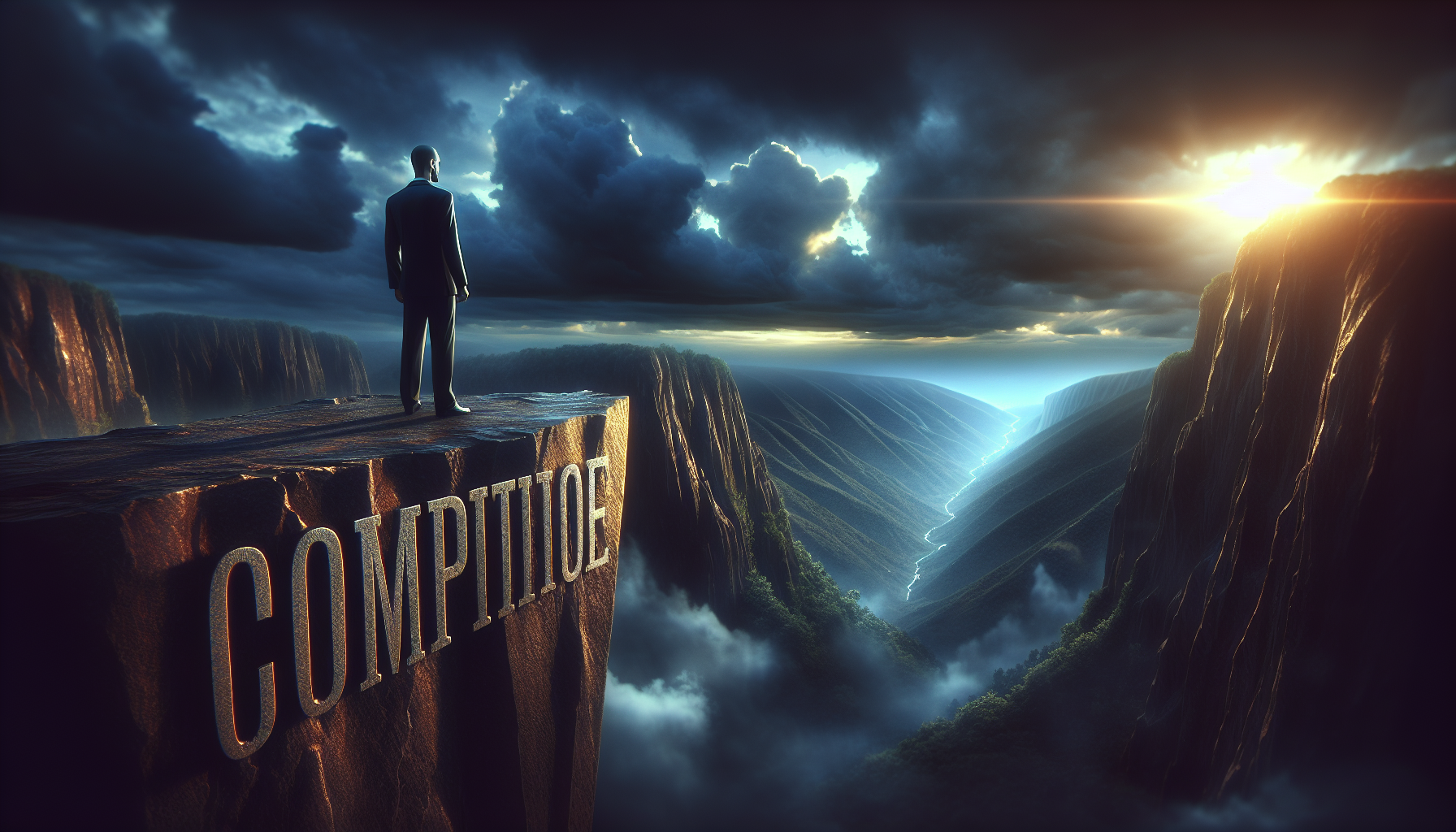 Illustration for 'Conquering Imposter Syndrome: Thrive in Any Competition' in Competition Stories category in photorealistic style