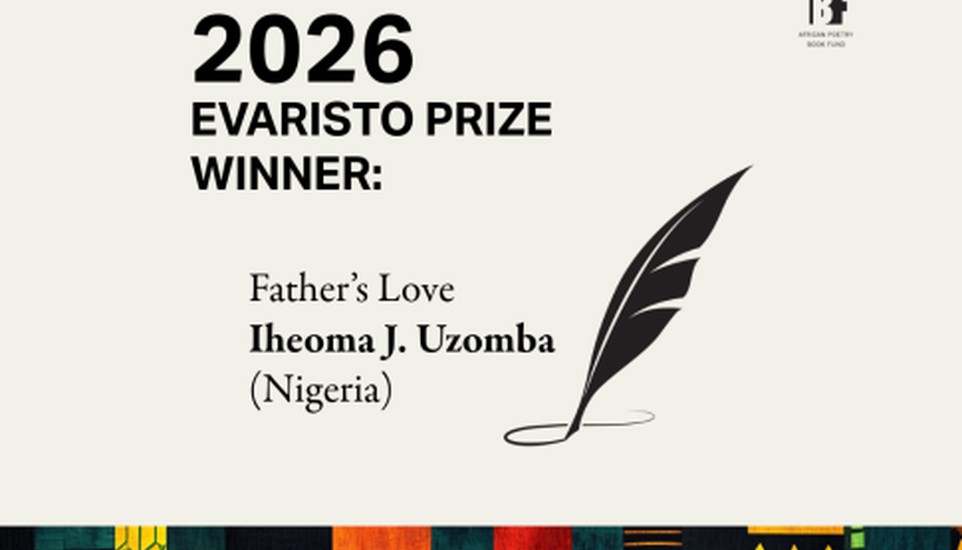 Nigerian Poet Iheoma J. Uzomba Awarded 2026 Evaristo Prize