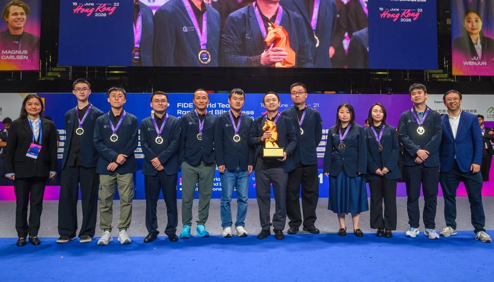 China's Dragon Chilling Completes 'Golden Double' at FIDE World Team Blitz Championship