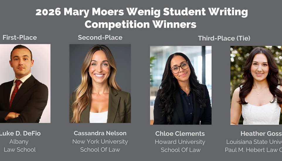 The ACTEC Foundation Announces Winners of 2026 Mary Moers Wenig Student Writing Competition